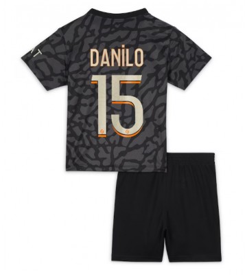 Paris Saint-Germain Danilo Pereira #15 Tercera Equipación Niños 2023-24 Manga Corta (+ Pantalones cortos)